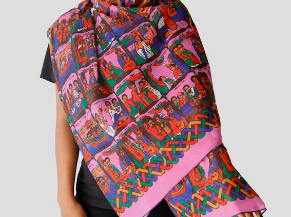 Queen of Sheba Pink Scarf