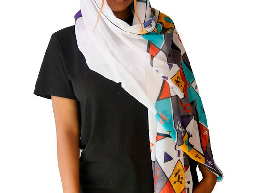 Ethiopian (Amharic) Alphabet Design Scarf